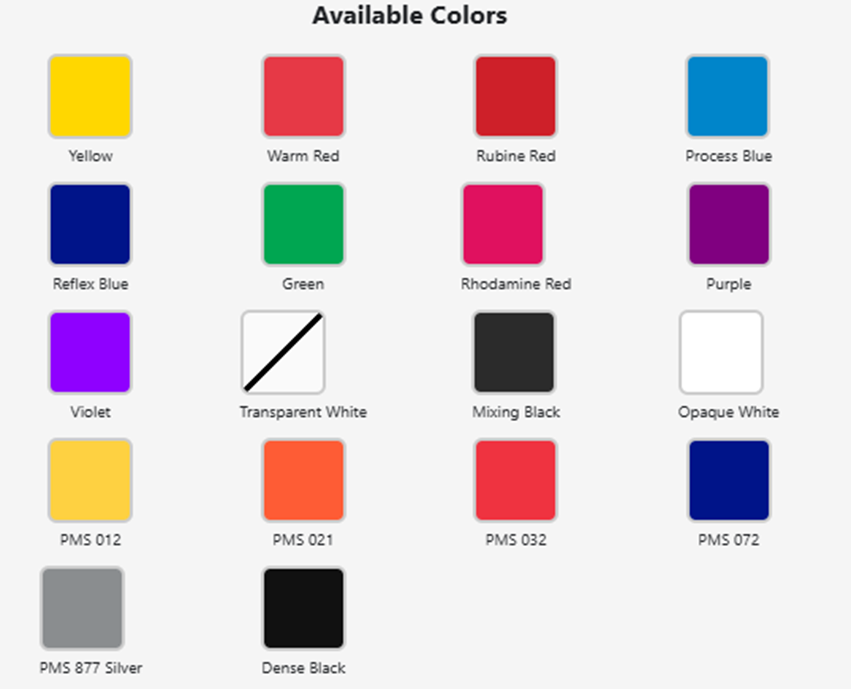 Pantone® Mixing Bundle – 18 Colors