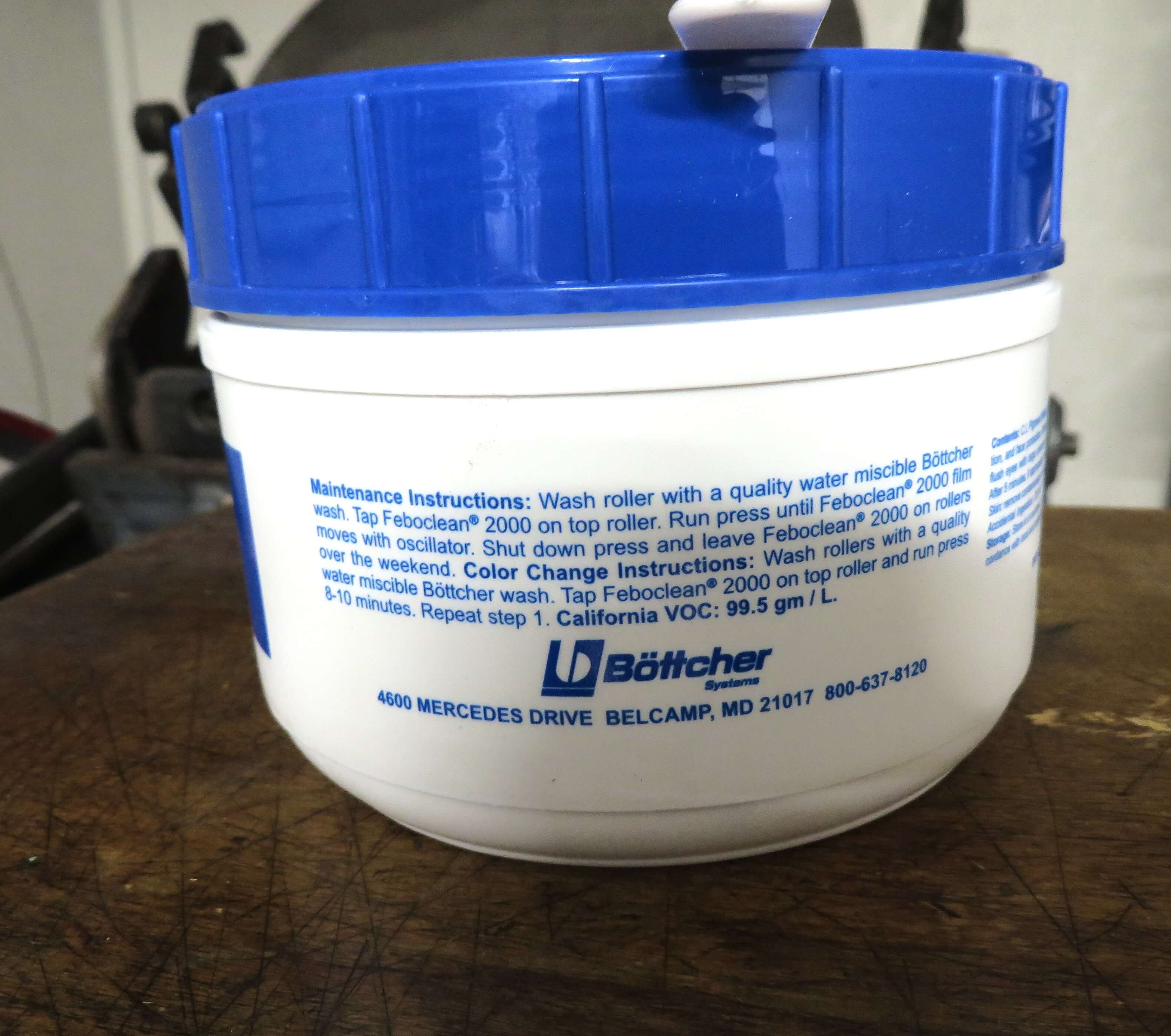 Blue Press Ink Feboclean 2000 – Rubber Roller Cleaning Paste for Deep, Reliable Cleaning