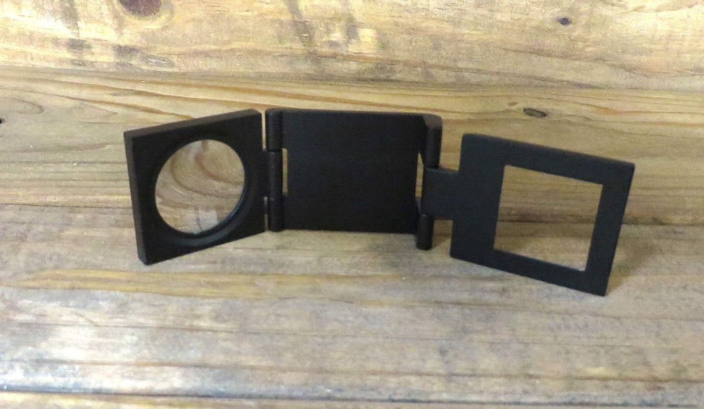 Folding 10× Metal Magnifier with Storage Pouch