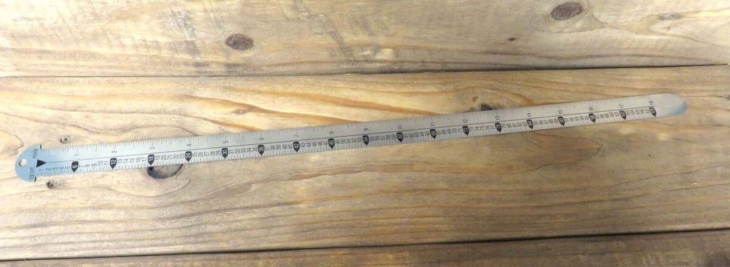 Blue Press Ink Two-Sided Stainless Steel Line Gauge – 12" & 18" Options