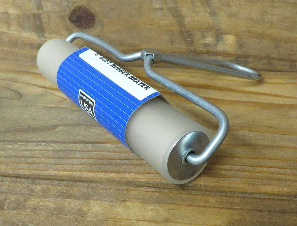 Blue Press Ink Soft Rubber Brayers – Professional-Grade Tools for Printmaking & Crafts