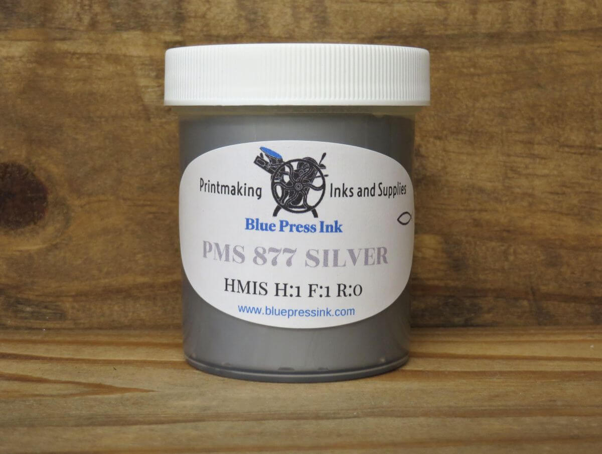 Flo Blue Ink Pms Metallic Silver – PMS 877 – Blue Press Ink